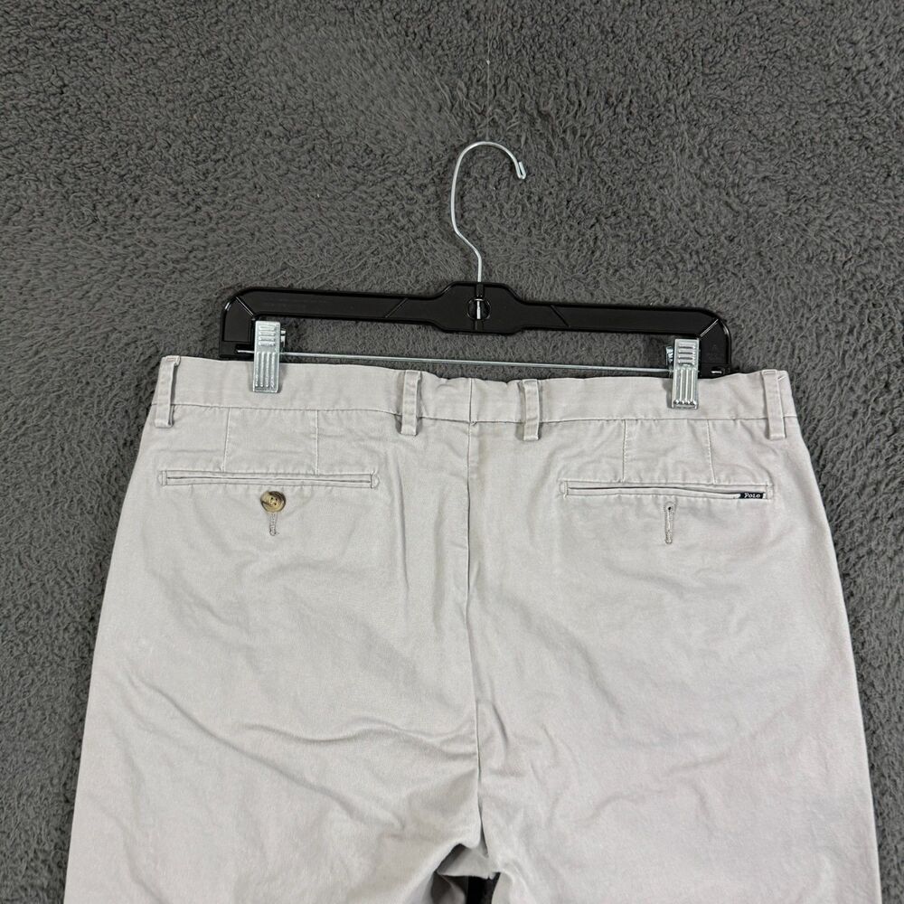 Polo Ralph Lauren Pants Mens 34x30 Gray Slim Fit Stretch Chino Preppy Casual - Picture 8 of 15